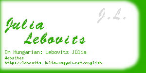julia lebovits business card